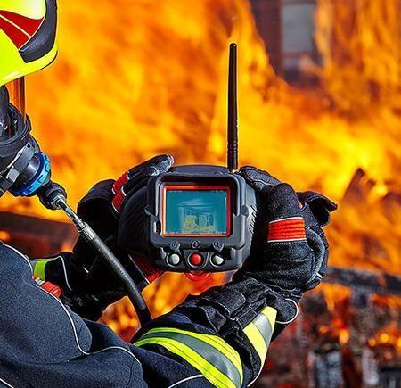 Thermal imaging device used during a fire response